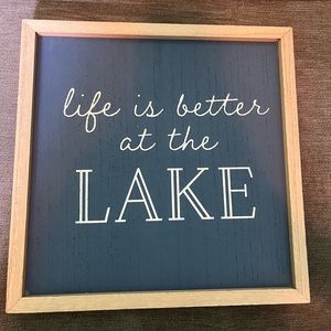 Target Bullseye Playground Wooden Lake Sign